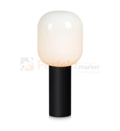 lampa stołowa biurkowa  retro modernistyczna modernizm elegancka szklana szkło przydymiona czarny do sypialni brooklyn 107480 Markslojd  perfektmarket.jpg
