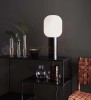lampa stołowa biurkowa  retro modernistyczna modernizm elegancka szklana szkło przydymiona czarny do sypialni brooklyn 107480 Markslojd  perfektmarket.jpg