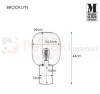 lampa stołowa biurkowa  retro modernistyczna modernizm elegancka szklana szkło biała czarny do salonu brooklyn 107482 Markslojd  perfektmarket.jpg