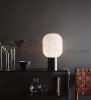 lampa stołowa biurkowa  retro modernistyczna modernizm elegancka szklana szkło biała czarny do salonu brooklyn 107482 Markslojd  perfektmarket.jpg