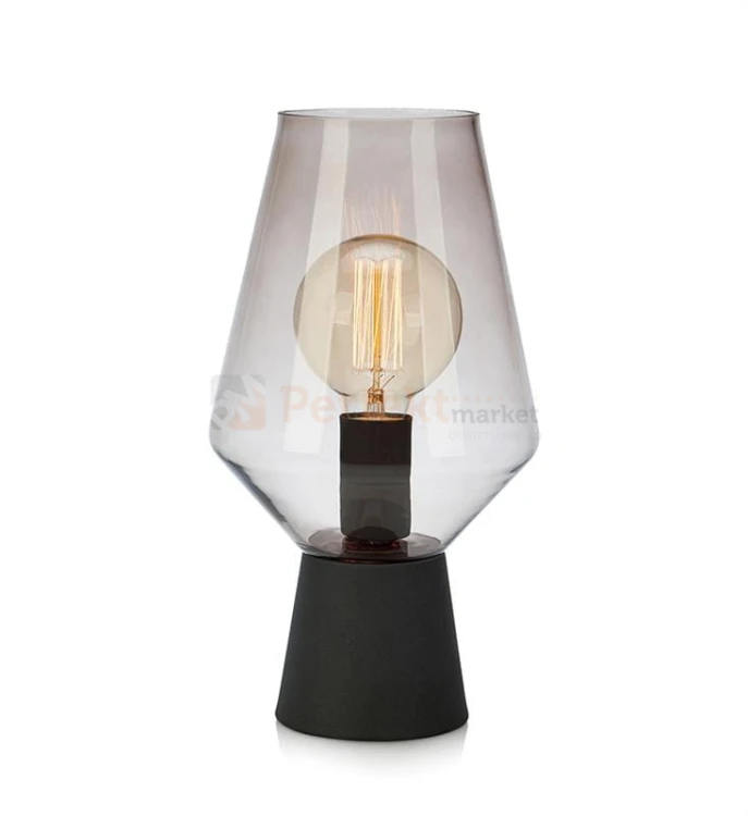 lampa stołowa biurkowa  retro modernistyczna modernizm elegancka szklana szkło przydymiona czarny do sypialni Retro 107131 Markslojd  perfektmarket.jpg