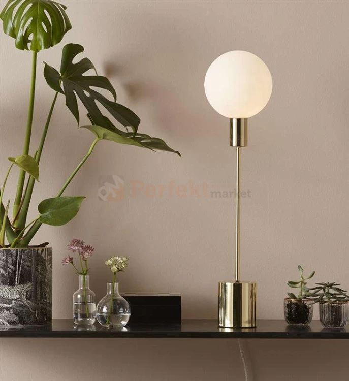 lampa stołowa biurkowa dekoracyjna złota złoty biała biały kula do sypialni do_restauracji okrągła Uno 107765 Markslojd perfektmarket.jpg