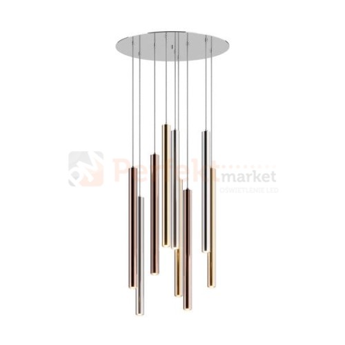Lampa wisząca Loya pendant 9l  srebrna złota tuba chrom oświetlenie_LED led P0461-09C-B5SC Zuma Line perfektmarket.jpg