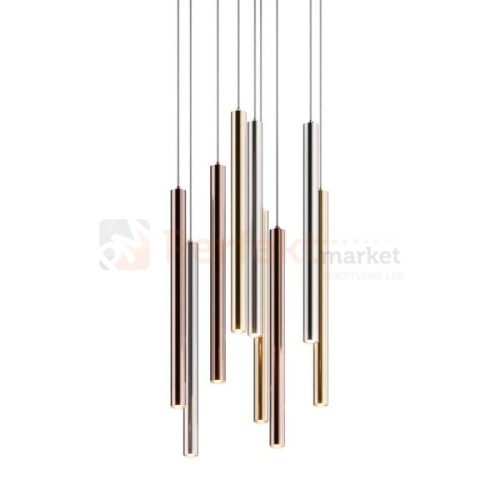 Lampa wisząca Loya pendant 9l  srebrna złota tuba chrom oświetlenie_LED led P0461-09C-B5SC Zuma Line perfektmarket.jpg