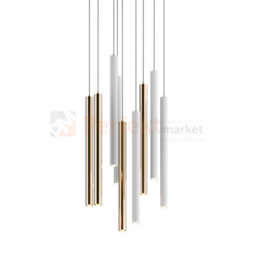 Lampa wisząca Loya pendant 9l  srebrna biała tuba chrom oświetlenie_LED led P0461-09C-B5SB Zuma Line perfektmarket.jpg