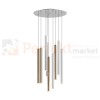 Lampa wisząca Loya pendant 9l  srebrna biała tuba chrom oświetlenie_LED led P0461-09C-B5SB Zuma Line perfektmarket.jpg