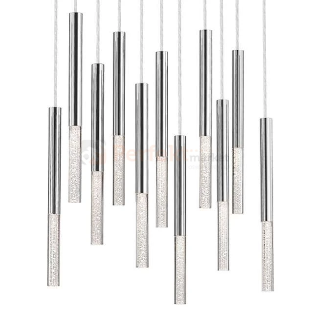 Lampa wisząca One pendant 11l  chrom srebrna akryl kryształ tuba oświetlenie_LED led P0461-11L-B5F4 Zuma Line perfektmarket.jpg