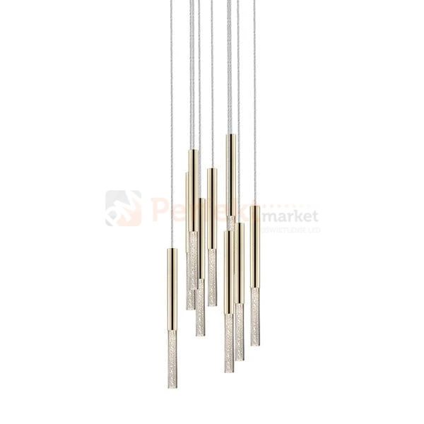 Lampa wisząca One pendant 9l  złota kryształ design tuby tuba chrom oświetlenie_LED led P0461-09L-B5F7 Zuma Line perfektmarket.jpg
