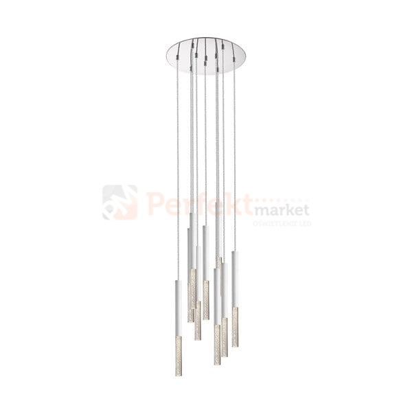 Lampa wisząca One pendant 9l  biała kryształ design tuby tuba chrom oświetlenie_LED led P0461-09L-B5S8 Zuma Line perfektmarket.jpg