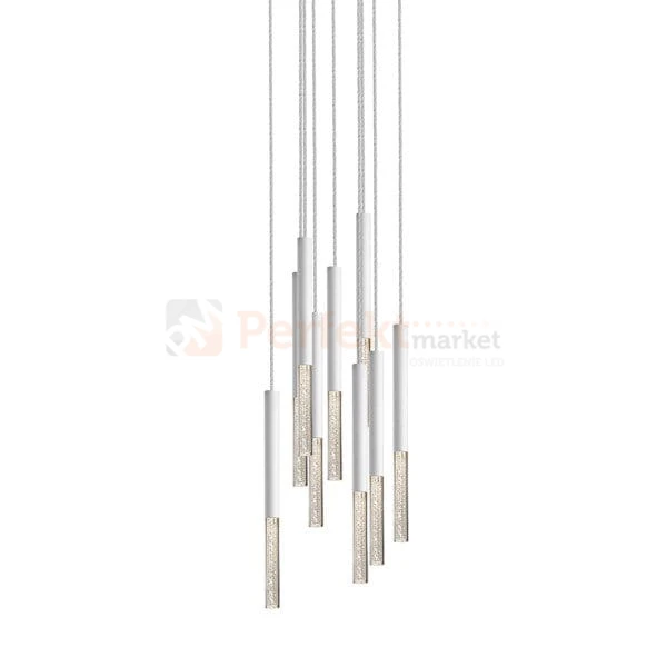 Lampa wisząca One pendant 9l  biała kryształ design tuby tuba chrom oświetlenie_LED led P0461-09L-B5S8 Zuma Line perfektmarket.jpg