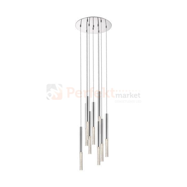 Lampa wisząca One pendant 9l  chrom srebrny kryształ design tuby tuba chrom oświetlenie_LED led P0461-09L-B5F4 Zuma Line perfektmarket.jpg