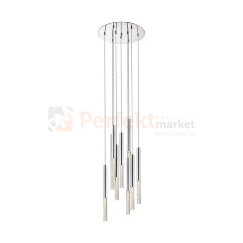 Lampa wisząca One pendant 9l  chrom srebrny kryształ design tuby tuba chrom oświetlenie_LED led P0461-09L-B5F4 Zuma Line perfektmarket.jpg