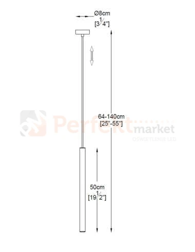 Lampa wisząca Loya pendant  złota miedź miedziana błyszcząca połysk tuba  oświetlenie_LED led P0461-01A-L7L7 zuma Line perfektmarket.jpg