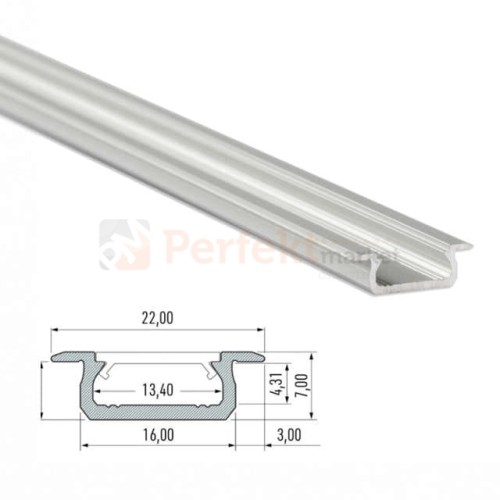 Profil do taśm LED typ Z srebrny anodowany pod_szafkę schodowy wpuszczany oświetlenie_led sklep perfektmarket