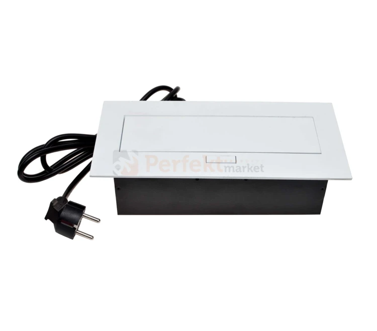 Media Port power_port powerport mediaport blatowy wpuszczany 2x230V 1xRJ45 2xUSB biały ładowarka 5V flexi sklep perfektmarket hurtownia elektryczna
