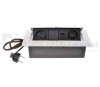 Media Port power_port powerport mediaport blatowy wpuszczany 2x230V 1xRJ45 2xUSB biały ładowarka 5V flexi sklep perfektmarket hurtownia elektryczna