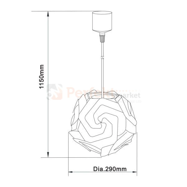 Lampa wisząca Grada sufitowa oświetlenie_LED origami biała biały kula mandala rozeta pendant TL-1060P-A Zuma Line perfektmarket.jpg