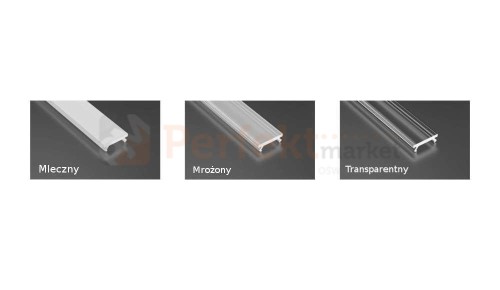 Klosze klosz do profili LED x Mico wąski mrożony transparentny przezroczysty mleczny osłonka plastikowa perfektmarket sklep oświetlenie_led