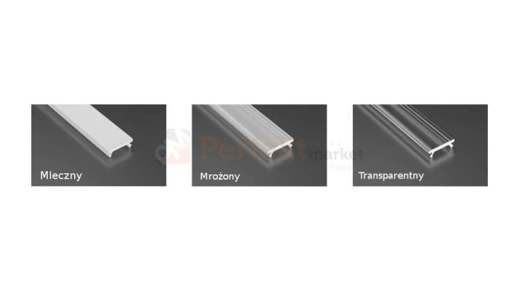 Klosze klosz do profili LED x Mico wąski mrożony transparentny przezroczysty mleczny osłonka plastikowa perfektmarket sklep oświetlenie_led