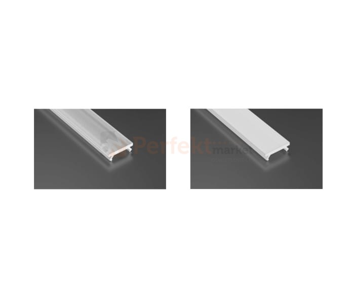 Klosze klosz do profili LED x Mico PMMA wąski mrożony mleczny osłonka plastikowa perfektmarket sklep oświetlenie_led