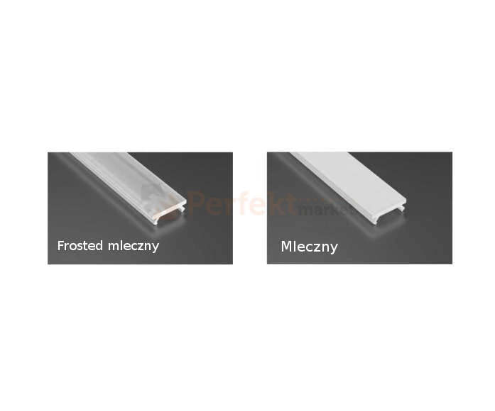 Klosze Lumines slim PMMA frosted mleczny do profili LED typ X, Mico [warianty]