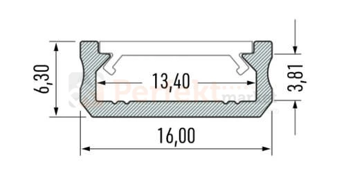 Profil do taśm LED typ D czarny 1 mb LUMINES-D1-CZ sklep perfektmarket