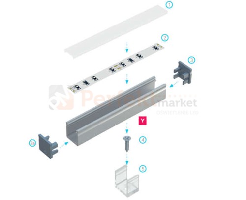 Uchwyt do profilu nawierzchniowego typ Y UCH-LUMINES-Y-TR perfektmarket sklep