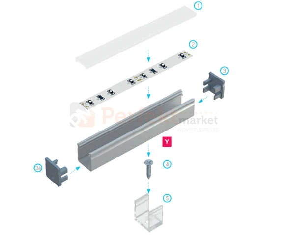 Uchwyt do profilu nawierzchniowego typ Y UCH-LUMINES-Y-TR perfektmarket sklep