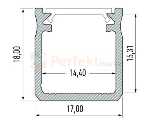 Profil do taśm LED typ Y wysoki biały 1 mb napowierzchniowy wpuszczany LUMINES perfektmarket sklep