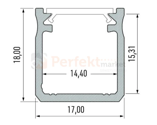 Profil do taśm LED typ Y napowierzchniowy wysoki biały 1 mb