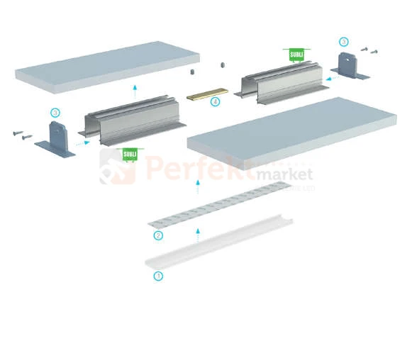 Zaślepki do profilu subli wpuszczany głęboki 
 do_płyt_KG z_otworem aluminiowa alu srebrna biała perfektmarket sklep elektryczny schemat budowa jak_złożyć jak_zamontować oświetlenie_led