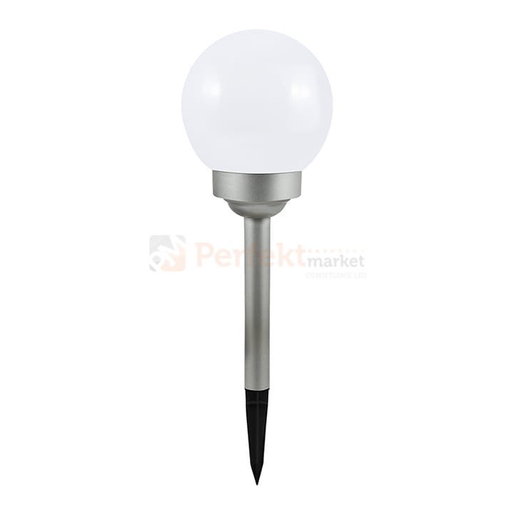 lampa ogrodowa solarna LED oświetlenie_led kula biała panel_słoneczny fotowoltaiczny czujka zmierzchu czujnik_zmierzchu