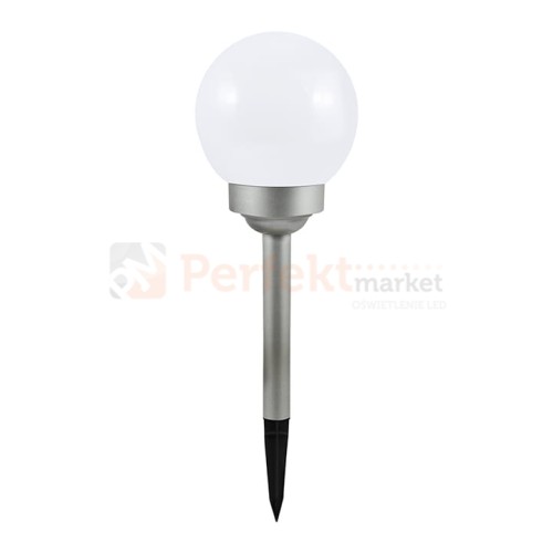 lampa ogrodowa solarna LED oświetlenie_led kula biała panel_słoneczny fotowoltaiczny czujka zmierzchu czujnik_zmierzchu