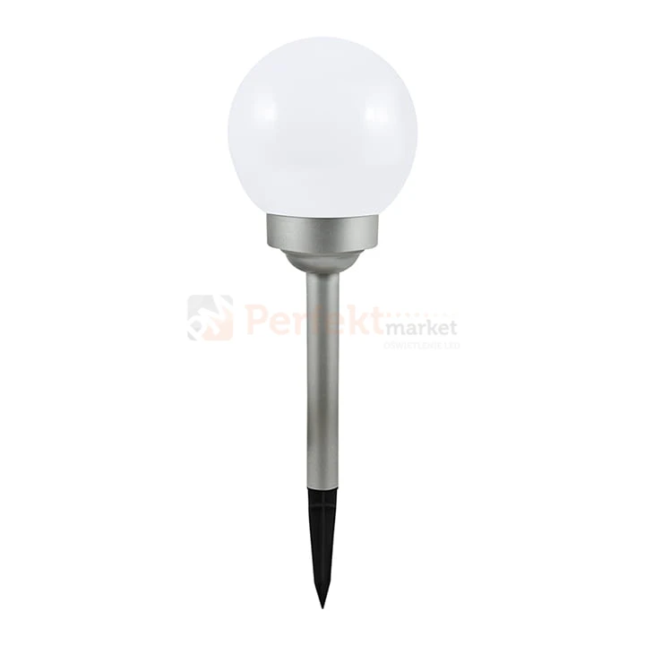 lampa ogrodowa solarna LED oświetlenie_led kula biała panel_słoneczny fotowoltaiczny czujka zmierzchu czujnik_zmierzchu