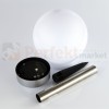 lampa ogrodowa solarna LED oświetlenie_led kula biała panel_słoneczny fotowoltaiczny czujka zmierzchu czujnik_zmierzchu