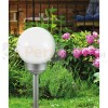 lampa ogrodowa solarna LED oświetlenie_led kula biała panel_słoneczny fotowoltaiczny czujka zmierzchu czujnik_zmierzchu