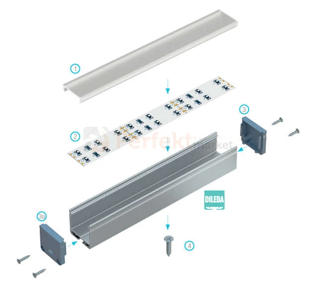 Zaślepki do profilu dileda napowierzniowy głęboki
pełna aluminiowa alu srebrna biała perfektmarket sklep elektryczny oświetlenie_led