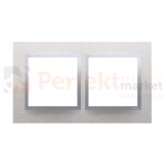 Simon 54 nature ramka podwójna metal metalowa inox klasyczna srebrna DRN2/77 perfektmarket