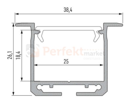 profil aluminiowy meblowy oświetlenie_led led głęboki szeroki szerszy wpuszczany lumines indileda biały lakierowany perfektmarket olsztyn