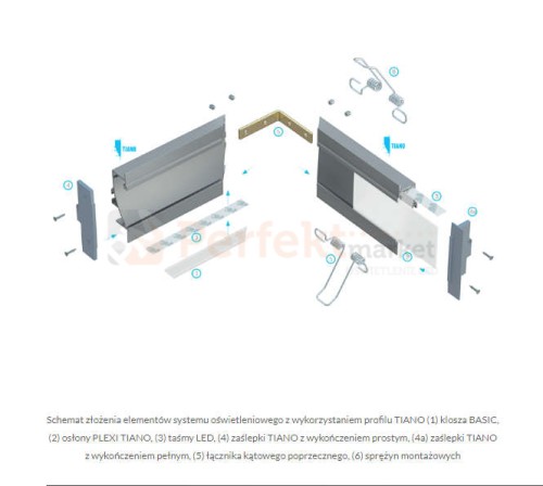 klosz tiano mleczny profil aluminiowy oświetlenie schodowe perfektmarket sklep_z _oświetleniem oświetlenie_LED schemat instalacji rysunek