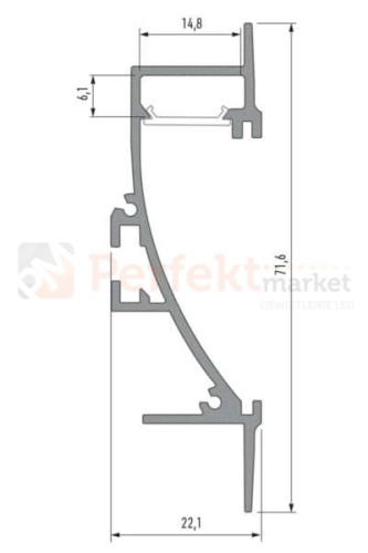 profil aluminiowy meblowy oświetlenie_led led wpuszczany przypodłogowy TIANO biały lakierowany oświetlenie_schodowe anodowany perfektmarket olsztyn wymiary rozmiar