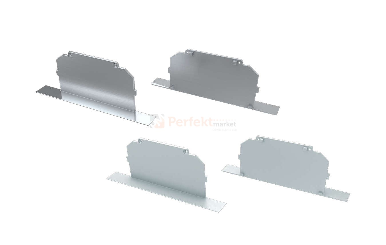 Zaślepki do profilu Largo M3 pełna lumines wpuszny głęboki szeroki z_otworem aluminiowa alu srebrna biała perfektmarket sklep elektryczny oświetlenie_led