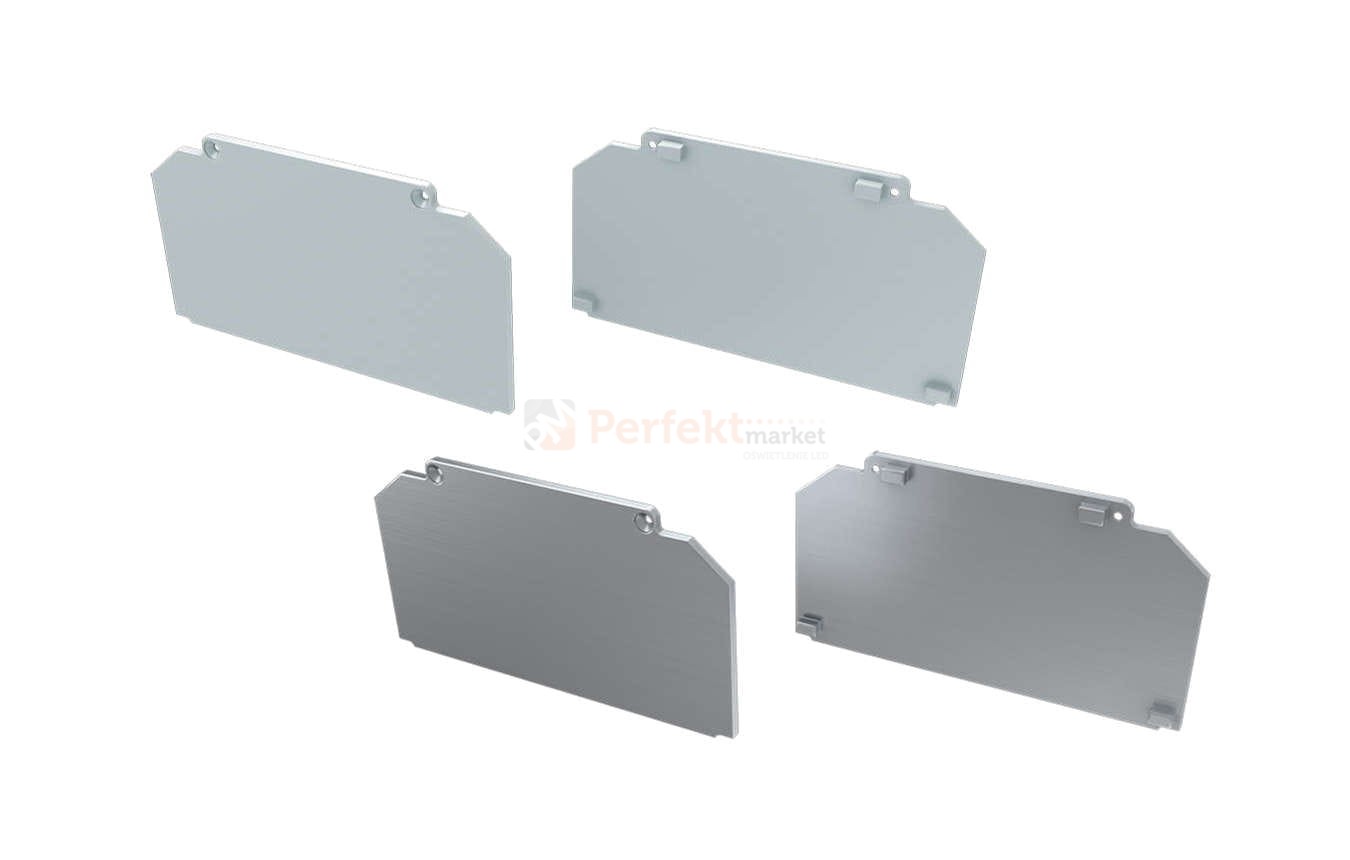 Zaślepki do profilu largo_m4 lumines wpuszny głęboki szeroki z_otworem aluminiowa alu srebrna biała perfektmarket sklep elektryczny oświetlenie_led