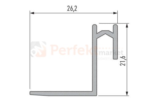 profil aluminiowy pomocniczy roset oświetlenie_led led montażowy srebrny anodowany perfektmarket olsztyn