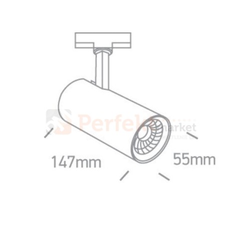 oprawa na szynę 3-fazowa LED 10W one light perfektmarket 65642AT-B-W wymiar.jpg