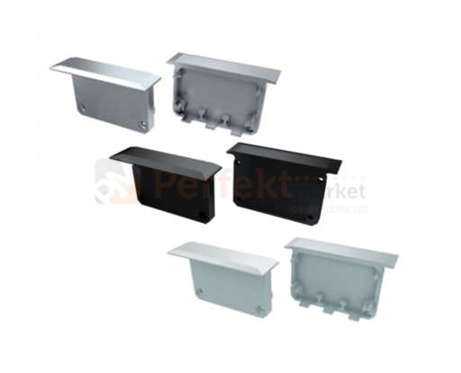 Zaślepki do profilu typ inso LUMINES-ZAS-ILEDO zamknięta pełna perfektmarket sklep profil aluminiowy biały szary czarny
