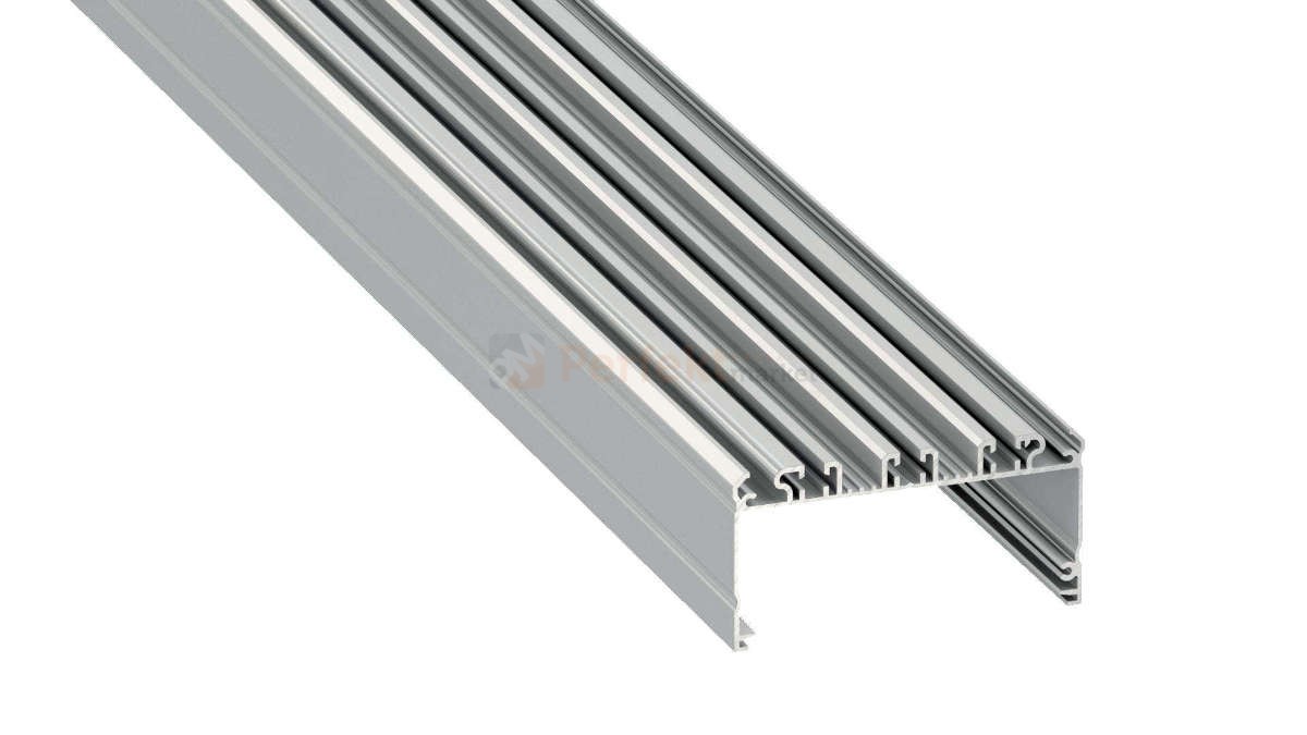 profil aluminiowy meblowy oświetlenie_led led głęboki szeroki szerszy wpuszczany napowierzchniowy Largo srebrny anodowany perfektmarket