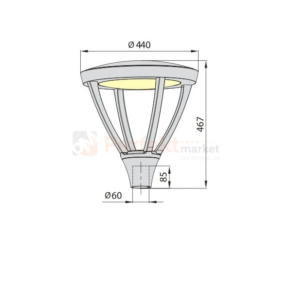 Oprawa LED Round 40W IP65 SMD 4000K wymiary perfektmarket.jpg