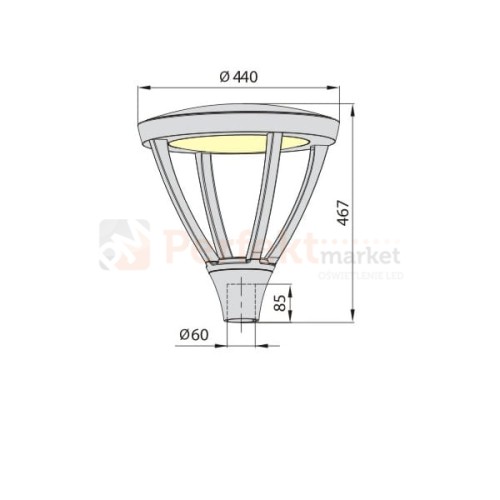 Oprawa LED Round 40W IP65 SMD 4000K wymiary perfektmarket.jpg