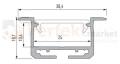 Profil aluminiowy LED inSILEDA oświetlenie_LED oswetlenie_sufitowe ścienne biały lakierowany perfektmarket.jpg